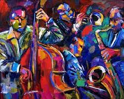 Creates paintings of jazz musicians, not necessarily recognized celebrities. Abstract Jazz Painting Art By Debra Hurd Paintings Jazz Painting Pop Art Painting Musical Art