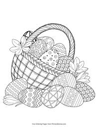 Show your kids a fun way to learn the abcs with alphabet printables they can color. Easter Basket Filled With Eggs Coloring Page Free Printable Pdf From Primarygames
