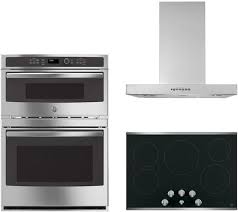 User rating, 4.3 out of 5 stars with 144 reviews. 3 Piece Kitchen Appliances Package With Pt7800shss 30 Electric Double Wall Convection Oven Microwave Combo Pp7030sjss 30 Electric Cooktop And Uvw8301slss 30 Universal T Shape Hood In Stainless Steel Appliances Connection