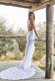 High Neck Cutout Back Wedding Dress Gaun Pengantin Renda Gaun Pengantin Pantai Gaun Perkawinan