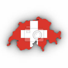 Jahrhundert kannten die eidgenossen keine gemeinsame fahne. Fototapete Schweiz Karte Umriss Mit Schweizer Flagge Auf Weiss Mit Schatten