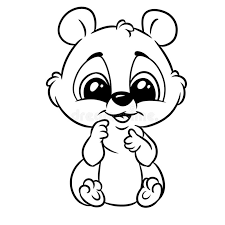 Calm species from a farm, like horse, donkey, dog, goat, cow, and goldfish should have big access to the source of light to fully show their beauty. Little Baby Animal Big Eyes Coloring Page Cartoon Stock Illustration Illustration Of Graphics Little 142624302