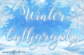 Winter calligraphy is a stunning new handwritten font by misti's fonts. Winter Calligraphy Font Dafont Com