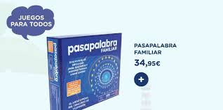 The title is a portmanteau of the spanish verb pasar, pass, and palabra, literally word. Oferta Pasapalabra Familiar En El Corte Ingles