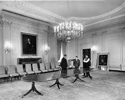 The state dining room is often the setting for state or official dinners, and it is the second largest room in the white house. Northwest View In The State Dining Room After White House Renovation Harry S Truman