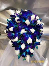 Blue Orchids And White Tulips More Wedding Idea Blue Orchids Wedding Wedding Bouquets Wedding Flowers Blue Orchids