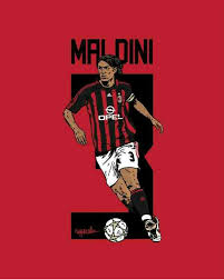 Paolo Maldini Of Ac Milan Wallpaper Fussball Ac Mailand Legenden