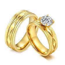 Wedding Ring Couple Gold Wedding Rings For Couples Wedding Rings For Couples With Names Eng Crystal Engagement Rings Engagement Rings Couple Big Wedding Rings