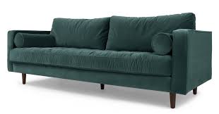 Scott 3 Seater Sofa Petrol Cotton Velvet 3 Seater Sofa Green Sofa Best Leather Sofa
