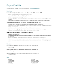 training associate resume examples and