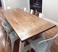 Farmhouse Table In 2020 Large Dining Room Table Kitchen Table Oak Rustic Kitchen Tables