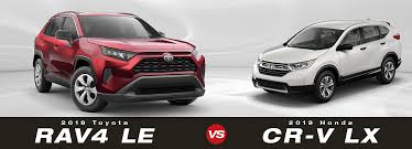 How do they stack up? 2019 Toyota Rav4 Le Vs 2019 Honda Cr V Lx Pinehurst Toyota