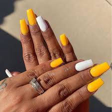 💕 ⭐️don't forget glitter makes everything better. Updated 55 Sunny Yellow Acrylic Nail Designs August 2020