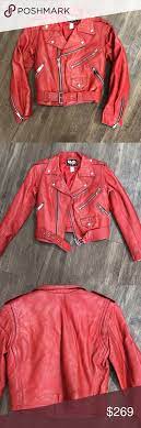 Sold Vintage Red Leather Biker Jacket Leather Biker Jacket Biker Jacket Vintage Jacket