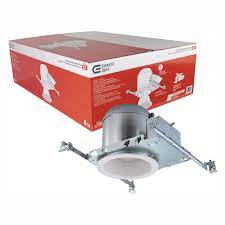 The main types of recessed lighting fixtures available are those that are designed for new construction, and those made to retrofit into an existing. Commercial Electric 6 In White Recessed Can Lighting Housings And Trims 6 Pack Cer105 The Home Depot