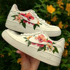Casual streetwear that will see you through any day, check out nike air force one mens trainers for a range of classic to colourful footwear. Hand Painted Air Force 1 Trainers Custom Floral Design Etsy Floral Nikes Painted Shoes Nike Air Shoes