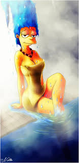 Marge Simpson in hot springs 