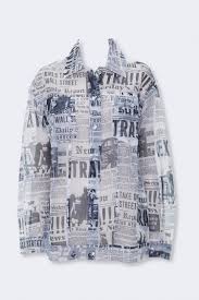 Check spelling or type a new query. Sheer Newspaper Print Jacket