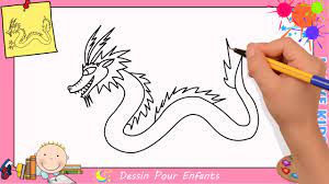 Comment dessiner un dragon FACILEMENT (mettre à jour) pour ENFANTS 1 -  YouTube
