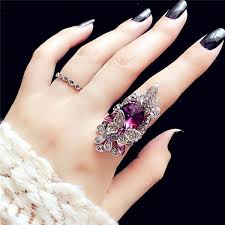 A lunula on the little finger, as a rule, should be almost unnoticeable or completely absent. Fashion Finger Ring Set For Women Court Big Gem Crystal Butterfly Rings Luxury Jewelry Wedding Rings Wish