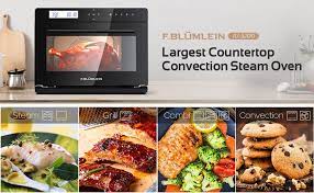 In amazon's questions section for the f.blumlein there's an answer stating that it does not. Amazon Com F Blumlein Steam Convection Oven Countertop 34 Qt 10 Modes With 24 Item Preset Menu And 10 Diy Recipe Slots Extra Large Size For Entire Family Home Kitchen