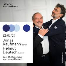 Wiener - 🤗 Wir freuen uns zu Jahresbeginn auf einen ganz besonderen  Liederabend mit Jonas Kaufmann zum 80. Geburtstag von Helmut Deutsch❗️  Liebe zum musikalischen Detail, Sorgfalt im Umgang mit dem Text