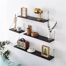 Étagère murale en noir et étagère murale en gris. Unique V Etagere Murale Multifonctionnel Pas De Poinconnage Deco De Maison Cuisine Chambre Salle De Bain Noir 30cm Cdiscount Maison