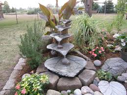 It'd change its color over time, cuz copper is sensitive to water. Concrete Waterfall Leaves Set Of 5 Leaves 250 00 Via Etsy Diy Garden Fountains Concrete Garden Diy Garden Decor