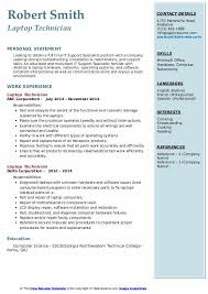 There may be circumstances under which your computer. Laptop Technician Resume Samples Qwikresume