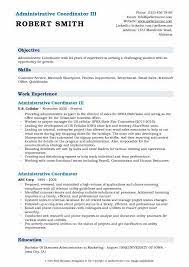 The position provides interpretation of the kdcs financial policy and Administrative Coordinator Resume Samples Qwikresume