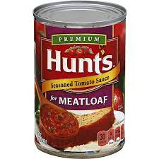 Beef and pork, tomato sauce (tomato paste, vinegar, water, seasoning sugar, salt, flavoring, soy lecithin). Hunt S Seasoned Tomato Sauce For Meatloaf Diced Tomatoes Pasta Paste Piggly Wiggly