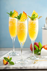 The four ingredients you'll need are frozen raspberries, frozen peaches, peach schnapps, and a bottle of champagne, prosecco, moscato or any type of sparkling wine. Bellini Recipe With Peach Schnapps