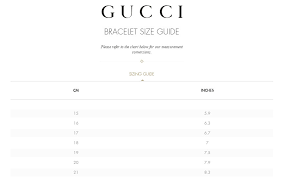 Gucci Jewelry Ring And Bracelet Size Guides