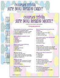 Couples Trivia Are You Ready Coed Baby Shower Baby Shower Quiz Baby Shower Fun