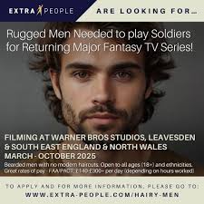 📣 Casting Call! 📣 Rugged Men to play Soldiers for Major Medieval Fantasy  TV Series! Filming March