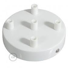 Kit Rosace 5 Trous Blanche 120 Mm Avec Serre Cable Cylindriques En Plastique Blanche Rosace Trou Blanc Serre Cable