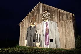 Hygienic Dress League New Mural In Port Austin Usa Streetartnews Port Austin American Gothic Austin Murals