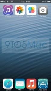 Description And Mockup Of Apple S Flatter Ios 7 Ios 7 Apple Ios Music App