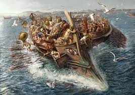 The Battle Of Salamis Ancient Greek Naymaxia Tῆs Salamῖnos Naumachia Tes Salaminos Was Fought Between An A Ancient War Greco Persian Wars Battle Of Salamis