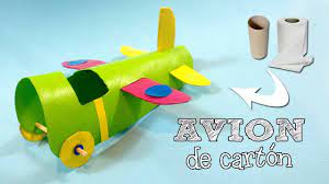 Una manualidad sencilla e indicada para niños de 8 años de edad. Avion De Carton Manualidades Con Reciclaje Youtube