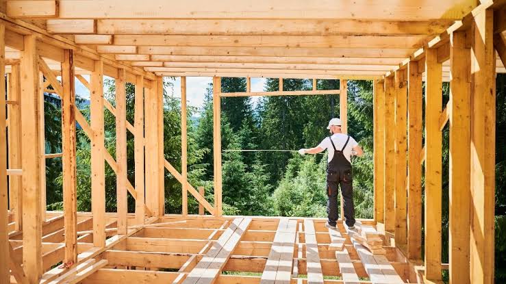 San Jose framing contractor inspecting timber wall framing