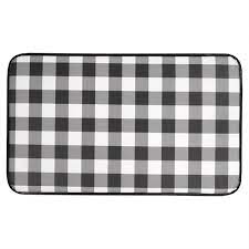 Rubber kitchen mats will help keep your cooking area clean, comfortable and safe. Buffalo Check Printed Anti Fatigue Kitchen Floor Rug Mat In Black And White 18 X 30 Walmart Com Walmart Com