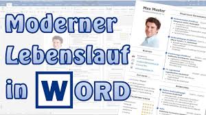 Considering the nature and difficulty of the german language, even if you are practically fluent, it is a good idea to have someone review and proofread your german resume before sending off your application. Lebenslauf Modern In Word Bewerbung Studium Akademiker Cv Muster Beispiel Youtube