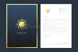 Search and find more on vippng. Elegant Letterhead Template Design In Minimalist Style With Logo Golden Luxury Business Design For Cover Banner Stock Vector Illustration Of Emblem Identity 125246274