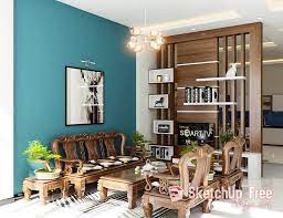 Living Room Sketchup Interior Design Color Paint Download this full sketchup 3d cad models (*.skp file format).