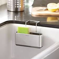 This plastic sink caddy is a fantastic freestanding accompaniment to your kitchen sink area. Simplehuman Brushed Steel Sink Caddy In 2021 Sink Caddy Kitchen Sink Accessories Kitchen Sink Caddy