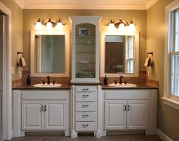 Bathroom White Wooden Small Double Sink Vanity With Brown Top And Double White Sink Combi Small Master Bathroom Bathroom Remodel Master Master Bathroom Design