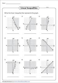 Y > mx + b, etc. Graphing Linear Inequalities Worksheets