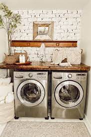Diy laundry room countertop over washer dryer from removeandreplace.com our washer and dryer are in a recessed niche as you walk through the short hall that connects the guest room to the rest of the house. How To Make A Countertop Over Your Washer And Dryer Deb And Danelle