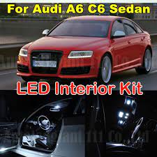 Wljh Canbus Error Free Dome Mirrors Trunk Door Led Lighting Package For Audi A6 C6 Led Interior Light Kit Sedan 2005 2011 14x Audi A6 Car Lights Sedan
